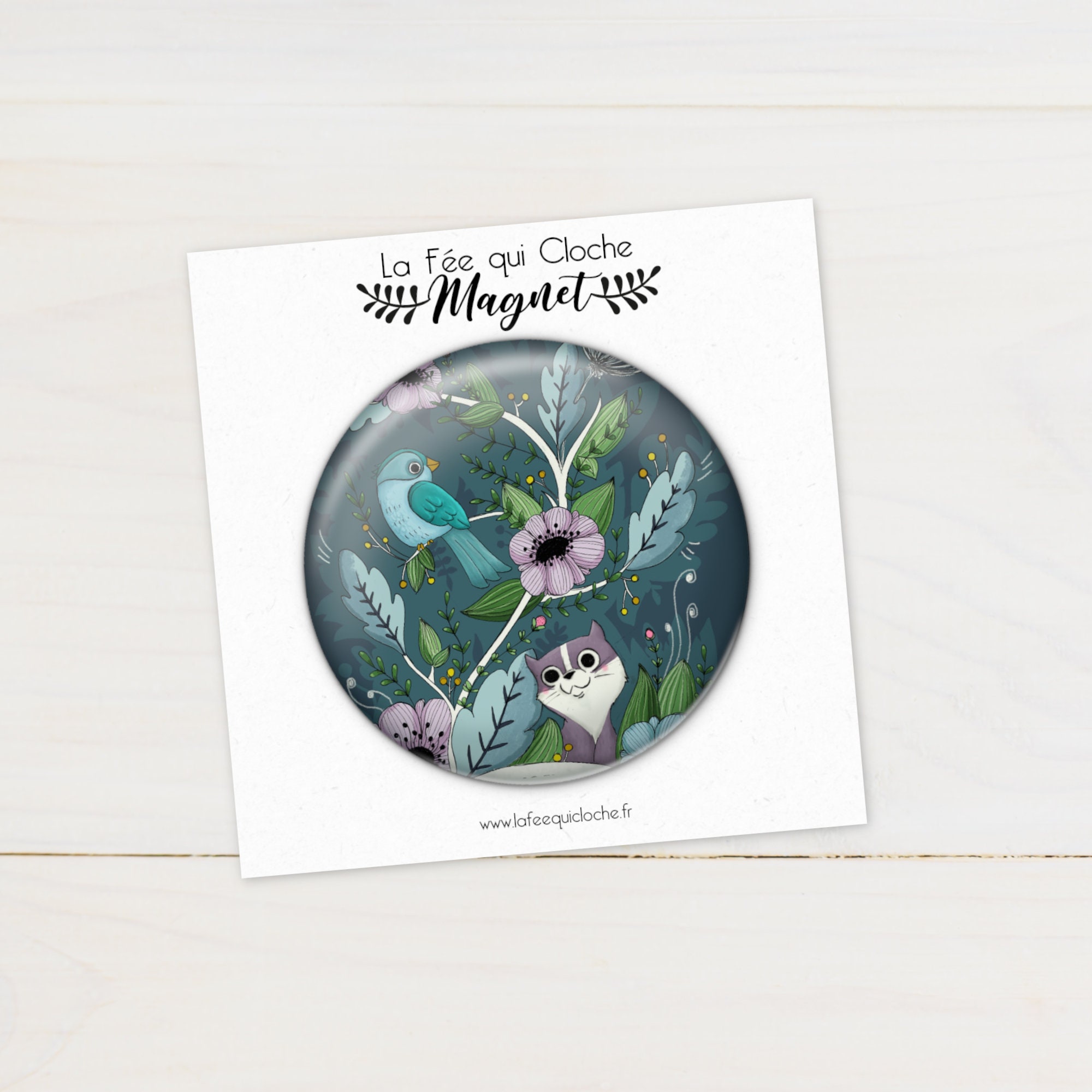 Magnet Chat et Oiseau