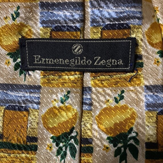 3 Ermenegildo Zegna 100% silk vintage retro neckt… - image 5