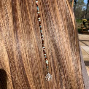 New! Earth Turquoise Beaded Hair Clip