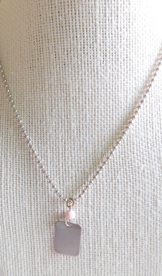 Vintage Silver Notebook/Note Pad Charm Necklace, … - image 5