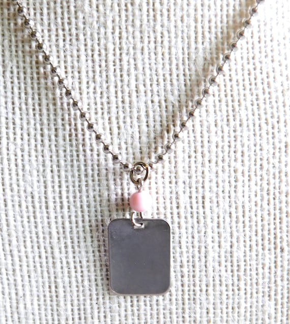 Vintage Silver Notebook/Note Pad Charm Necklace, … - image 1