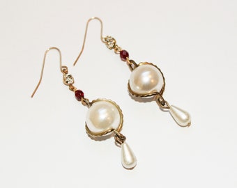 マイケル・ミショー リーフ＆バッド ロングパールドロップワイヤー