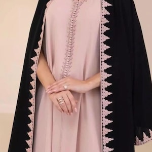 Luxury Moroccan Kaftan, Elegant Embroidered Caftan For Ramadan Eid And Special Occasions, Modest Abaya, Dubai Gown