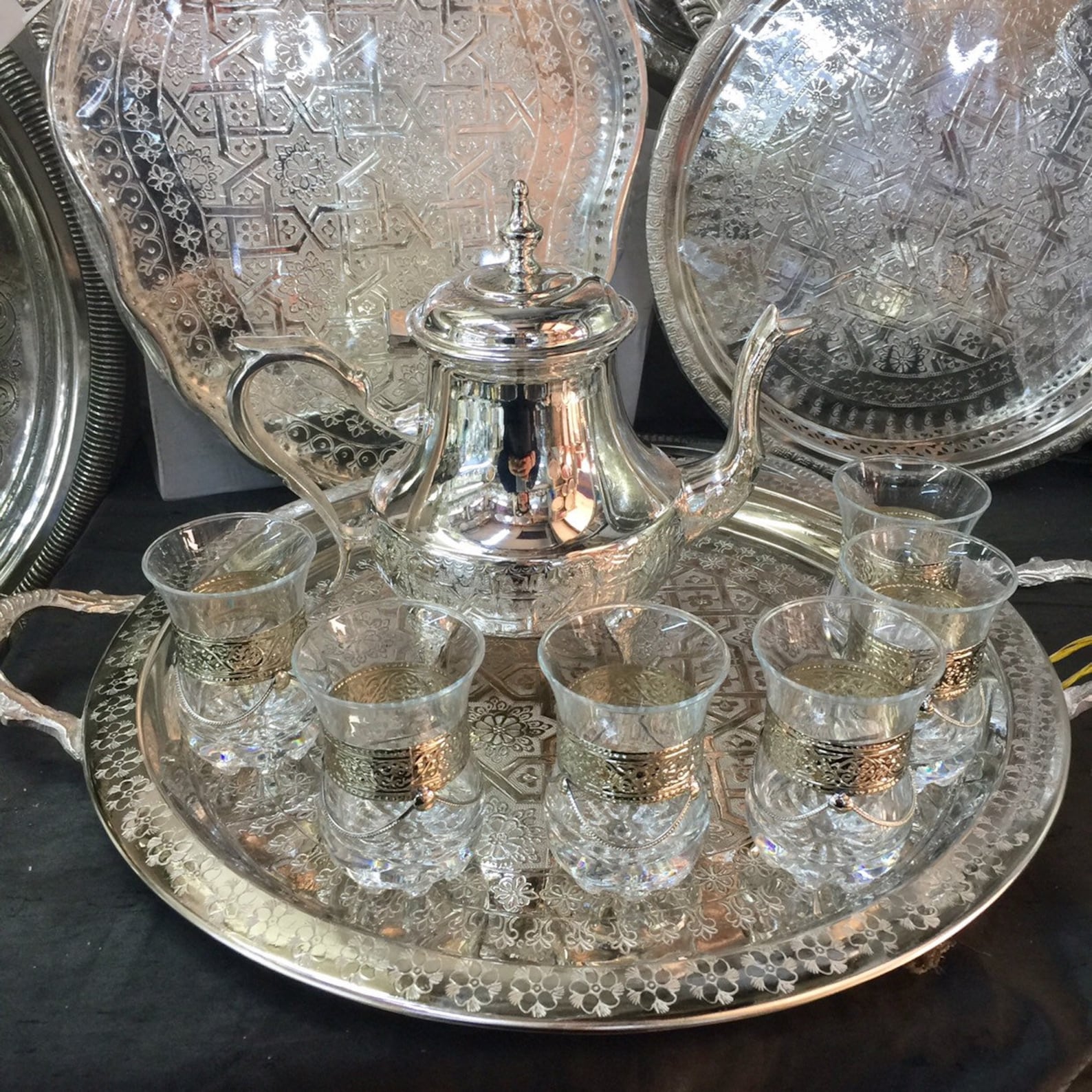 Moroccan Handmade Tea Set Etsy