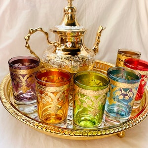 Moroccan Handmade Tea Set, Luxury Homeware