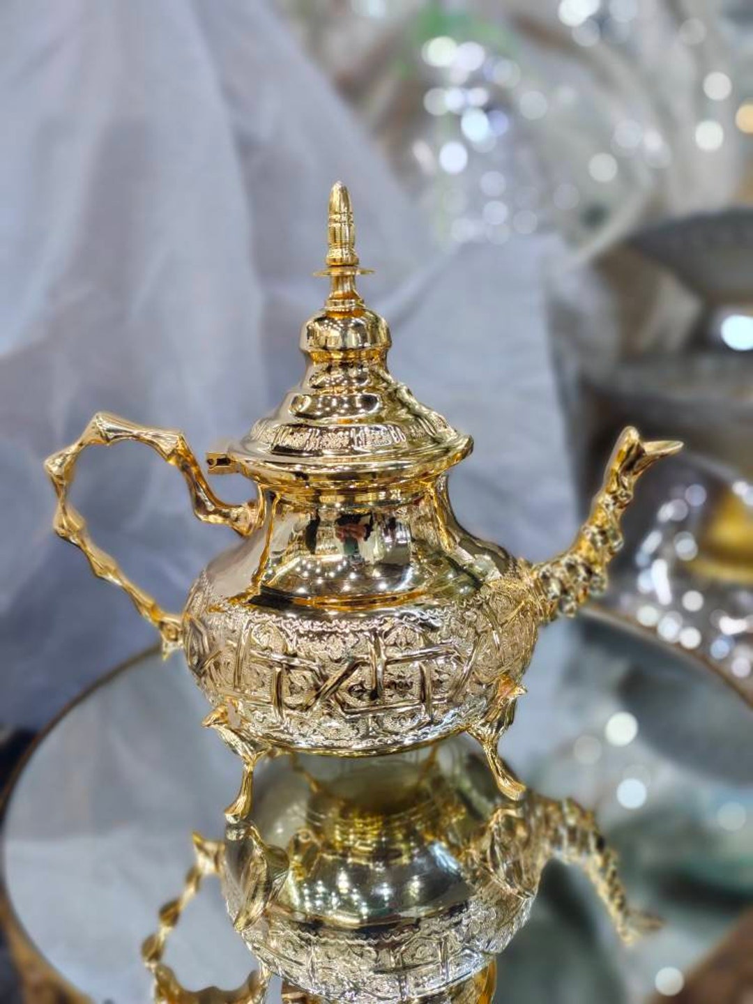ミャンマー アンティーク 漆器 蒟醤 仏塔形 供物器 高さ約62cm ※31※ ミャンマー アンティーク 漆器 蒟醤 仏塔形 供物器 高さ約62cm