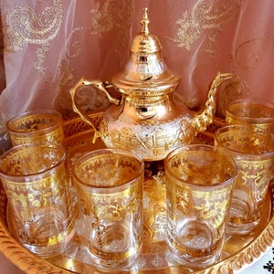 Moroccan handmade luxurious tea set