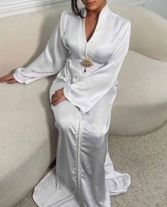 satin caftan dress ZYTECO Women Plus Size Maxi Satin Dress Muslim Caftans Oversized Loose Batwing Sleeve Gown Cape Kaftan Dresses,Black,One Size at Amazon Women's Clothing store