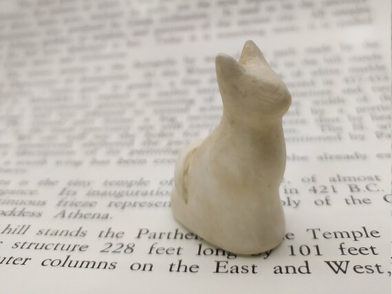 Figurine De Sculpture De Chat Art Grec Animal Miniature Etsy