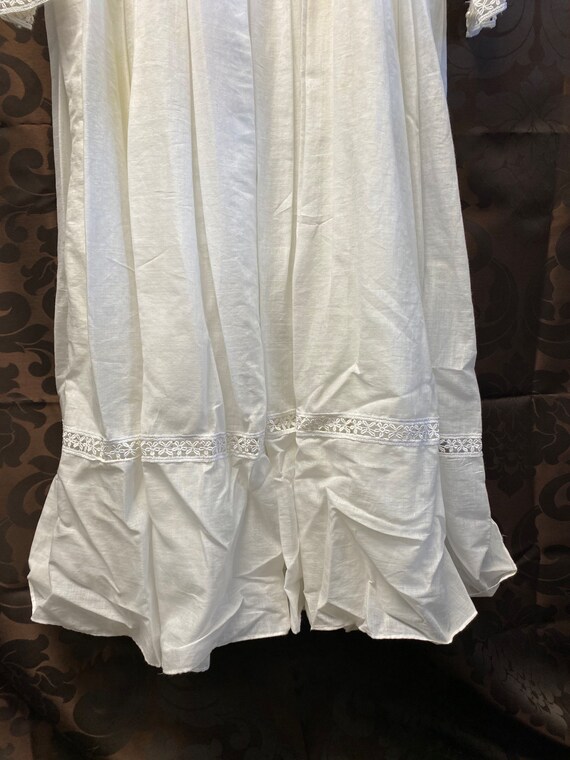 Jessica McClintock white cotton & lace long dress - image 7