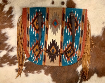 Saddleblanket Shoulder Bag - Bronc Rider