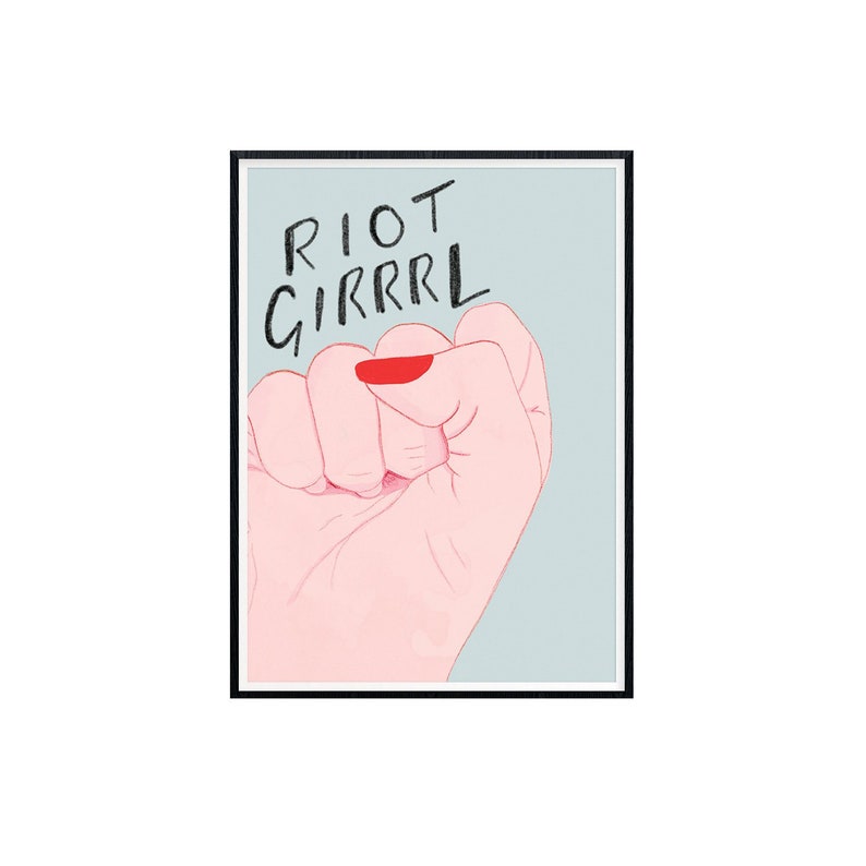 Riot Grrrl Art Print Instant Download 90s Grunge Print | Etsy