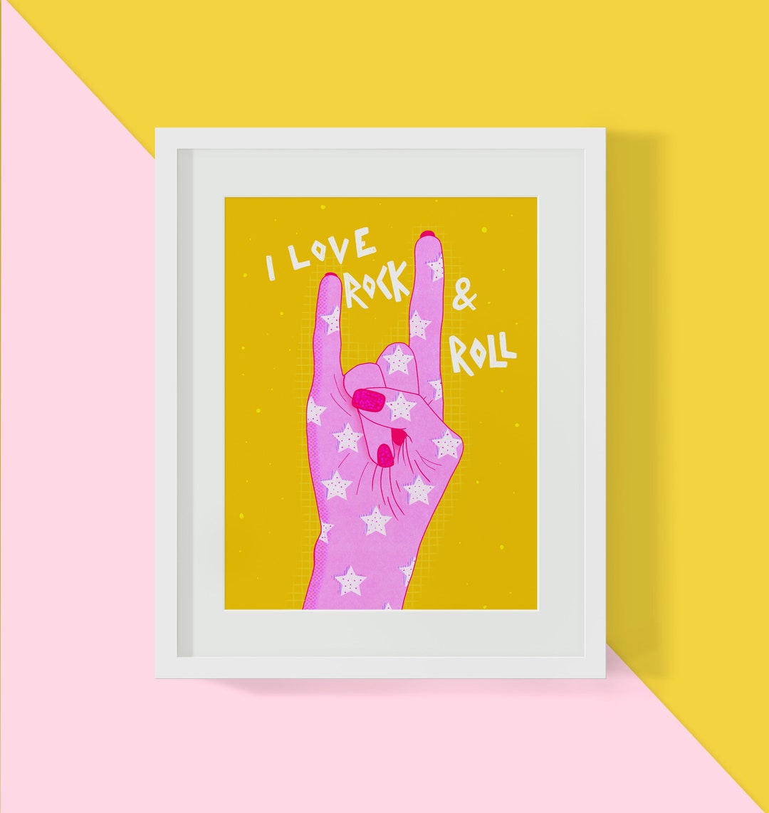 Rock Music Wall Art Rock and Roll Decor Gift for Music Fan Etsy