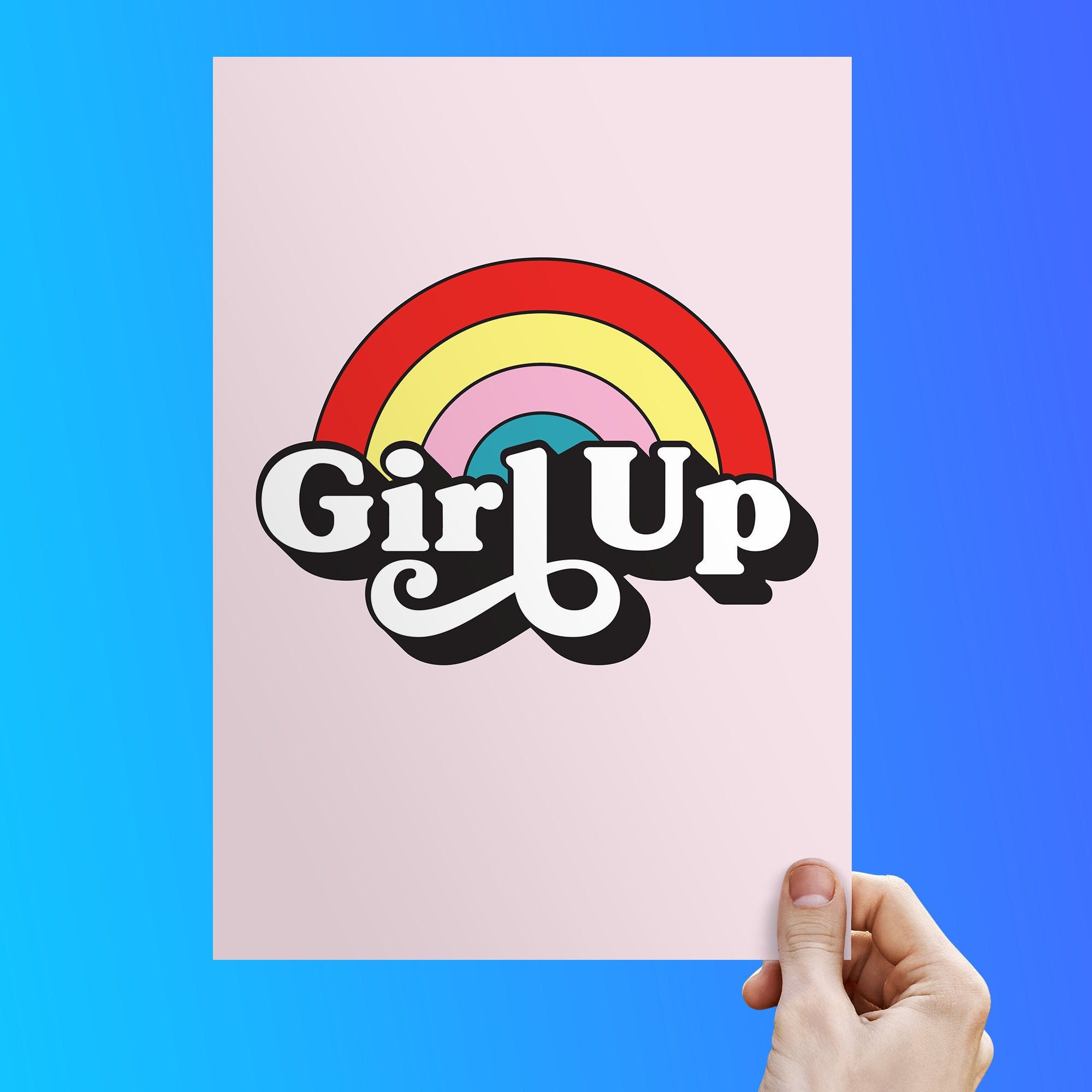 Girl Power PrintRainbow PrintNursery for Etsy