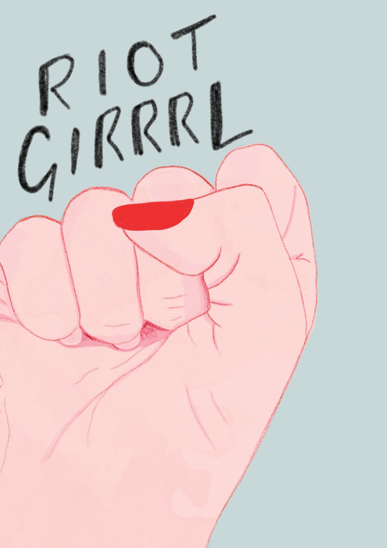 Feminist Print-Riot Grrrl Art Print 90s Grunge Decor-Feminist | Etsy