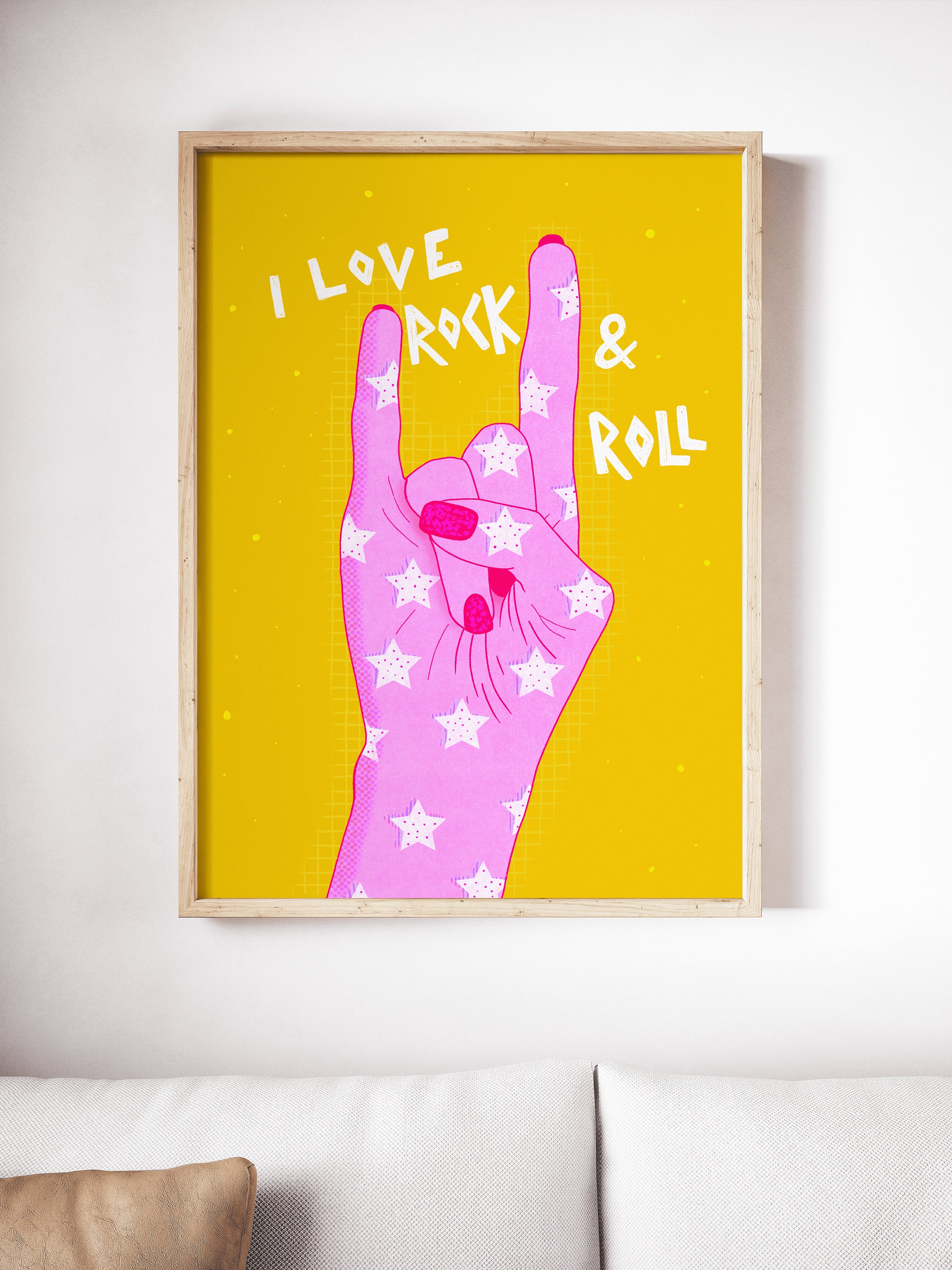 Rock Music Wall Art Rock and Roll Decor Gift for Music Fan | Etsy