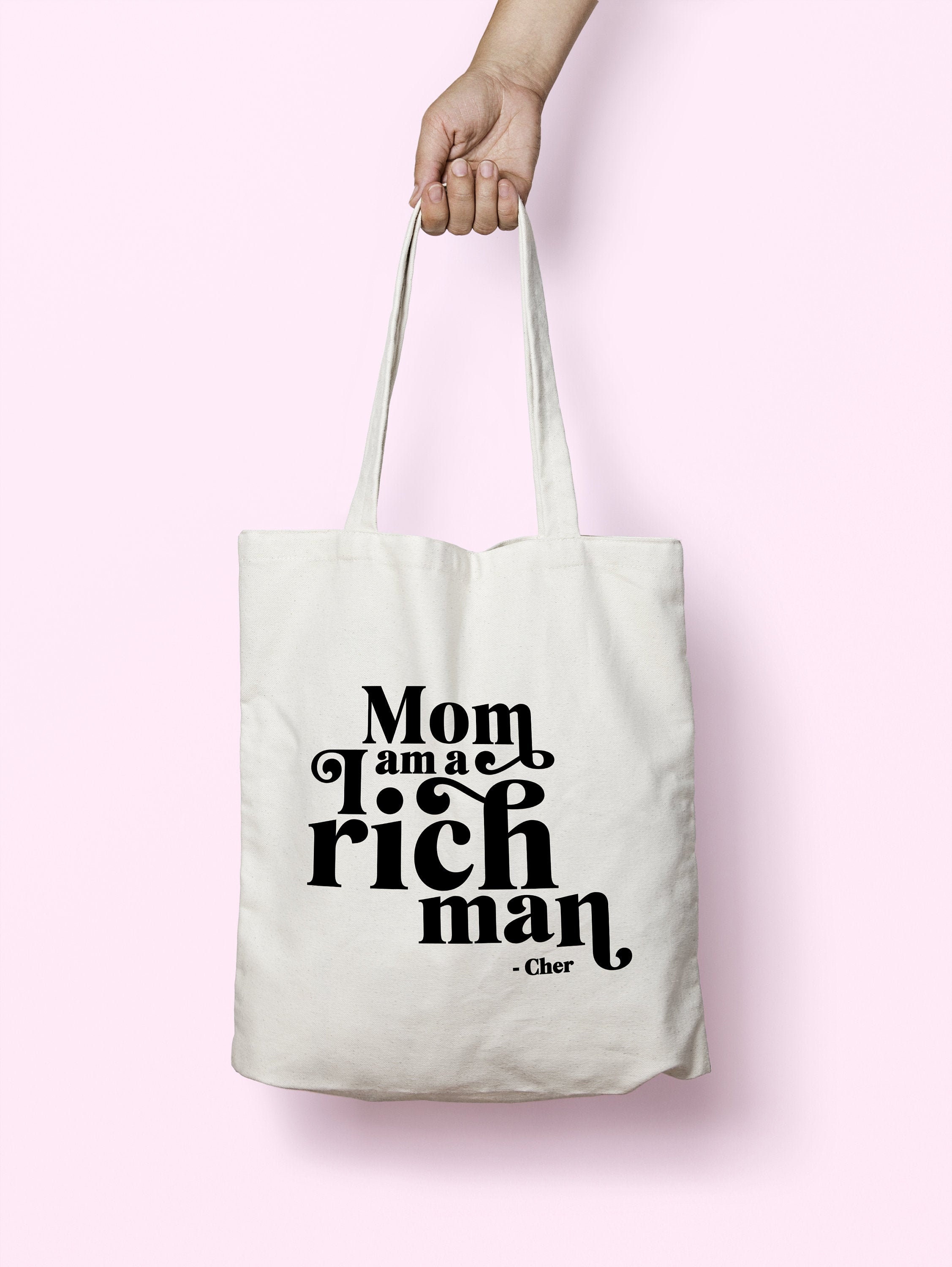 Girl Power Tote BagCher QuoteI Am A Rich ManCotton Tote Etsy