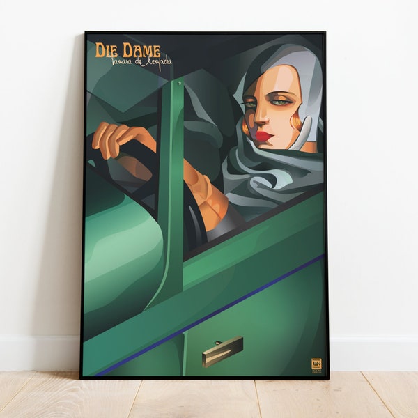 Die Dame, Tamara de Lempicka, Art Deco Style, Exhibition Wall Art, Museum Poster, Digital Download, Printable Poster