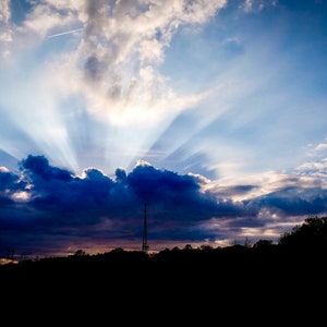 Ohio Silhouette Print, Ohio Photo, Silhouette Photography, Ohio Art Print, Sunset Photography, Home Decor, Office Decor, Cleveland Ohio Art
