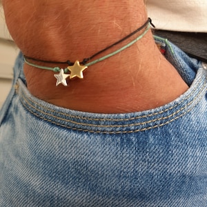 Star bracelet for men -Celestial jewery for men - Men&#39;s Jewellery - Minimalist for man - Dapper man bracelet - Adjustable homme bracelet