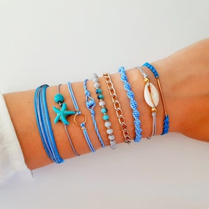 Set Bracelet - Stack bracelet - Boho bracelet set - Trendy Bracelet Set - Summer Bracelets - Beaded Bracelet - Macrame - String Bracelet