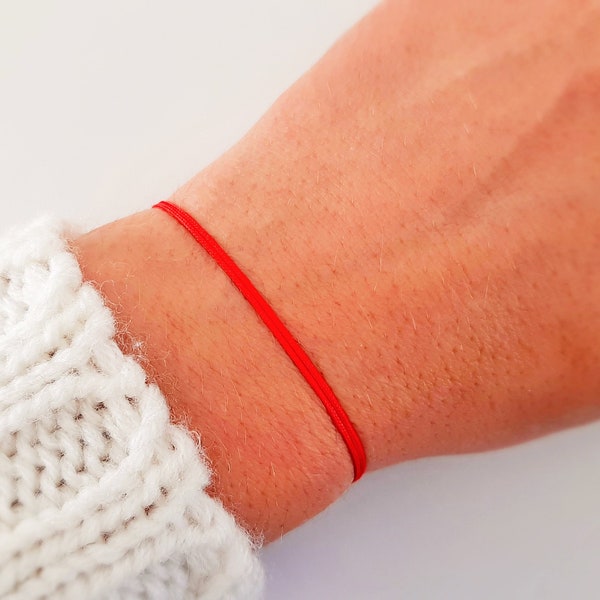 Red String Bracelet - Kabbalah Bracelet - Protection For Family - Red String Of Fate - Dainty Elegant Gift - Couple Bracelet - BFF Bracelet
