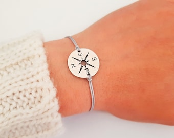 Compass Bracelet - Best Friend - Wish Bracelet - Boho - Travel Gift - Friendship Bracelet - Wanderlust Gift - Moving Away Gift - Distance