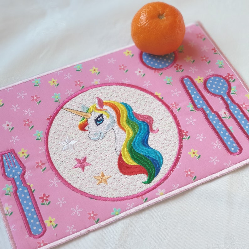 Machine Embroidery Design ITH Placemat Montessori Theme Etsy Australia