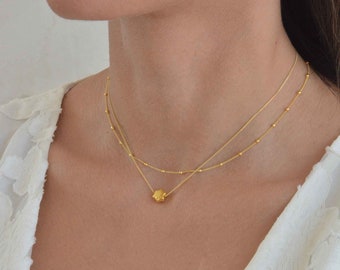 Star of David Necklace, Gold Layered Necklaces, Satellite Necklace, Dainty Necklace Set, David Star Necklace, Layering Chains, Jewish Star