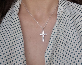 Sterling Silver Crucifix Necklace | Jesus on Cross Necklace | Crucifixion Necklace | Christ Crucifix Necklace Cross Women | Crucifix Pendant