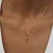 Dainty Cross Necklace | 14K Gold Cross Necklace Women | Dainty Gold Necklace | Tiny Cross Necklace | Womens Cross Necklace Gold or Silver 