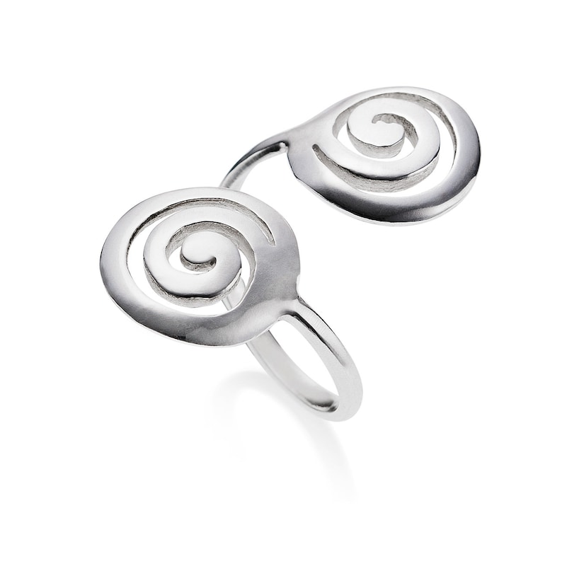 Boho Ring Gift for Friend Sterling Silver Ring Celtic Ring Adjustable Ring Silver Spiral Ring Gift for Her Everyday Ring for Women