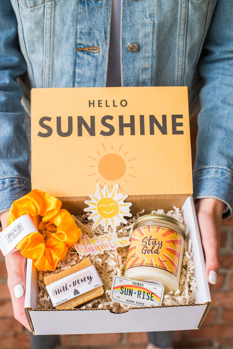 Sunshine Box Gift for Her Positivity Gift Boxbest Friend Etsy