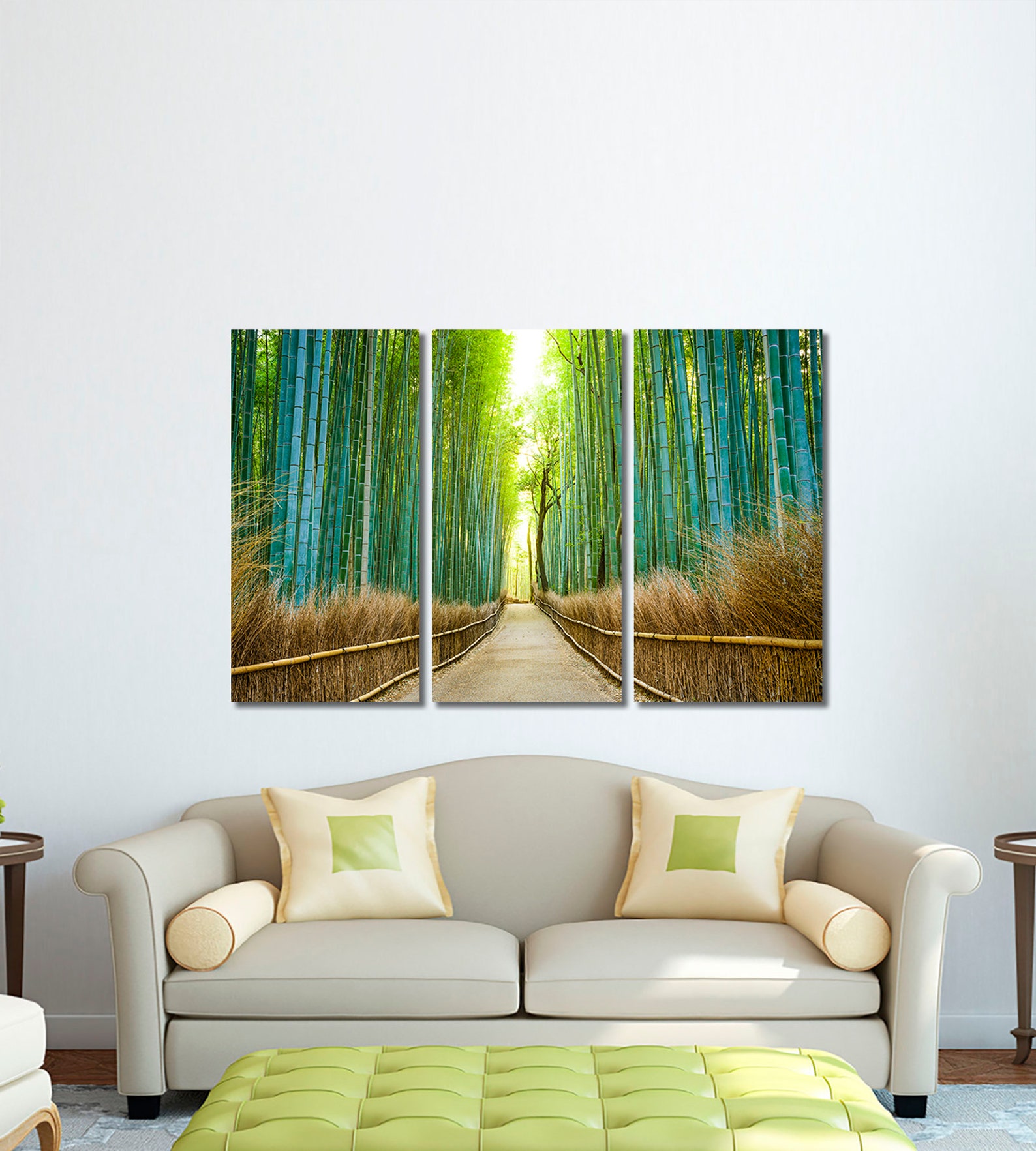 Bamboo canvas print Bamboo wall art Bamboo modern art Etsy