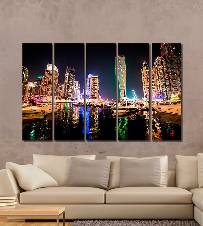 Dubai Skyscrapers Dubai Canvas Print Dubai Wall Art Dubai Etsy