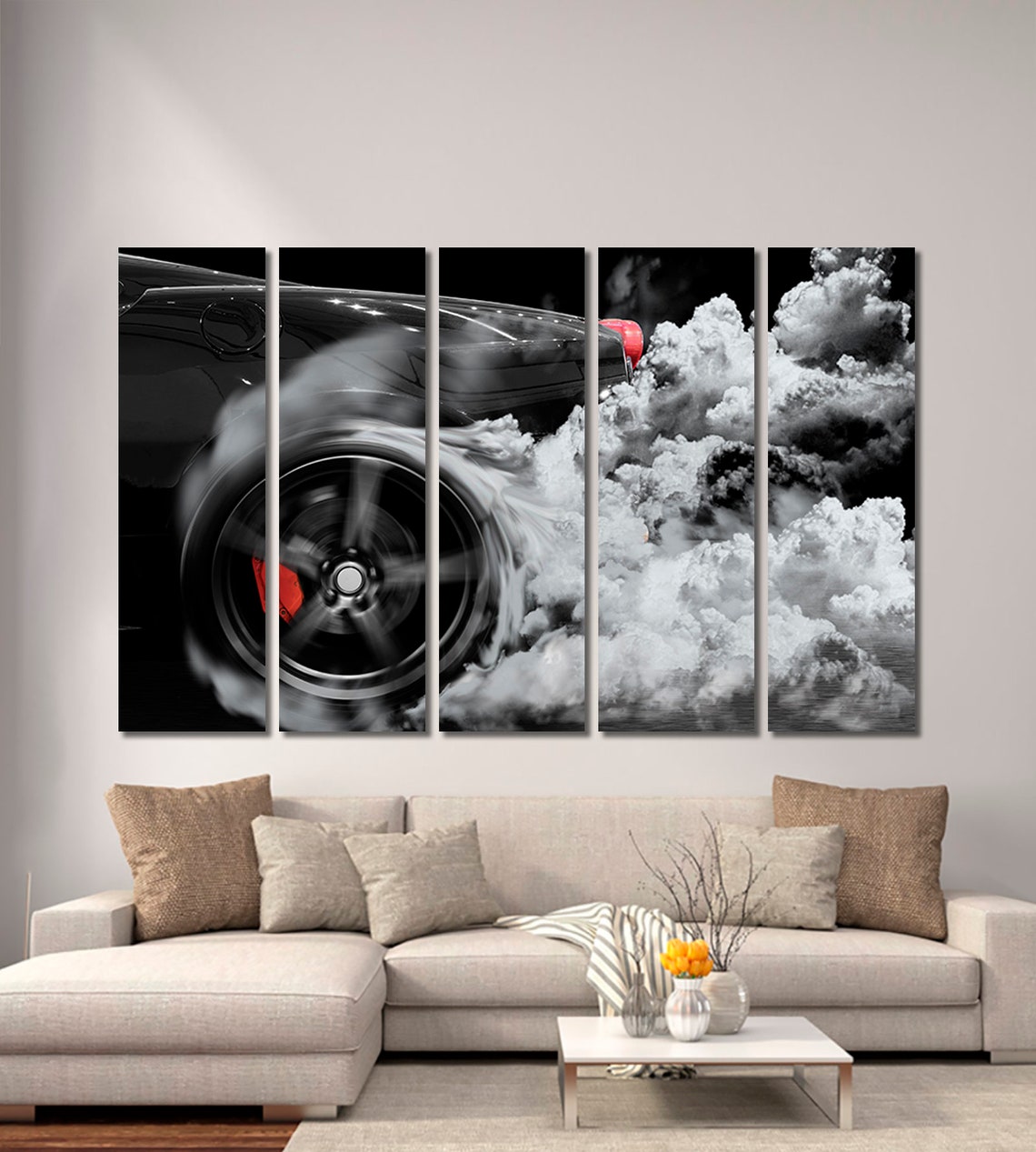 Drift wall art Sport car canvas print Drift car canvas | Etsy