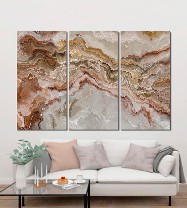 Marble canvas print Marble wall art Abstract canvas print Etsy