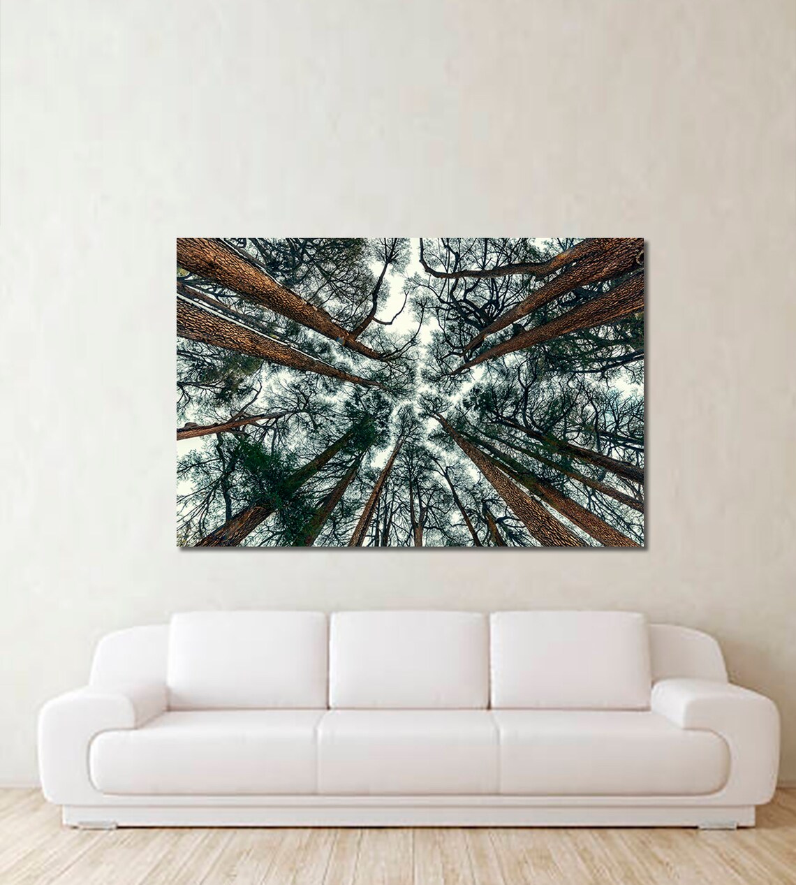 Forest wall art Forest canvas print Forest canvas art Tree Etsy