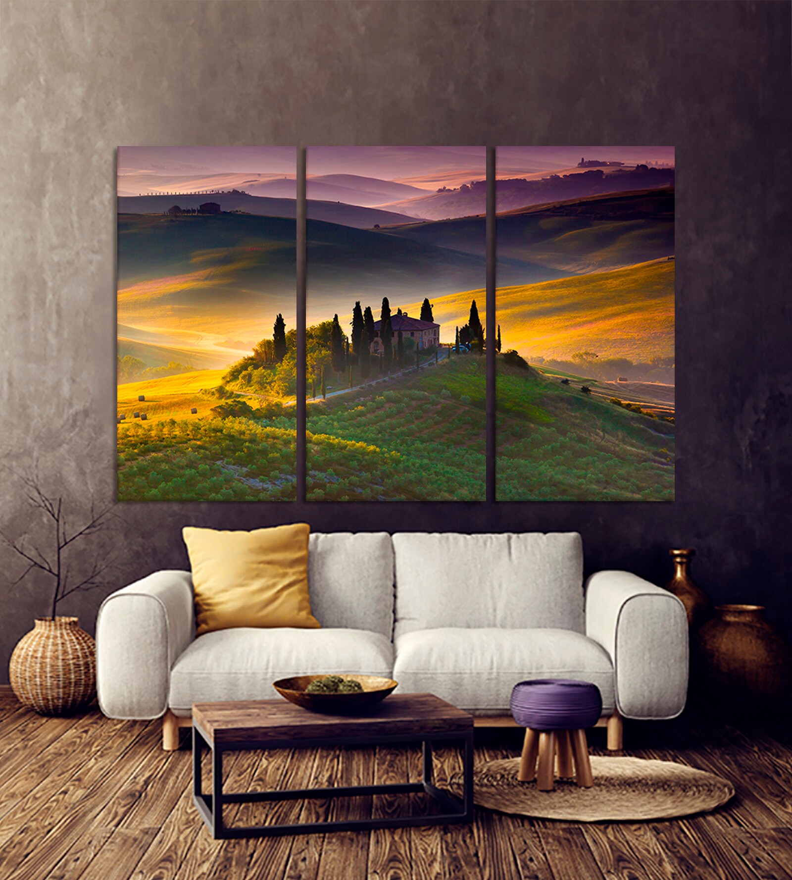 Italy wall art Italy canvas print Tuscany modern art Etsy