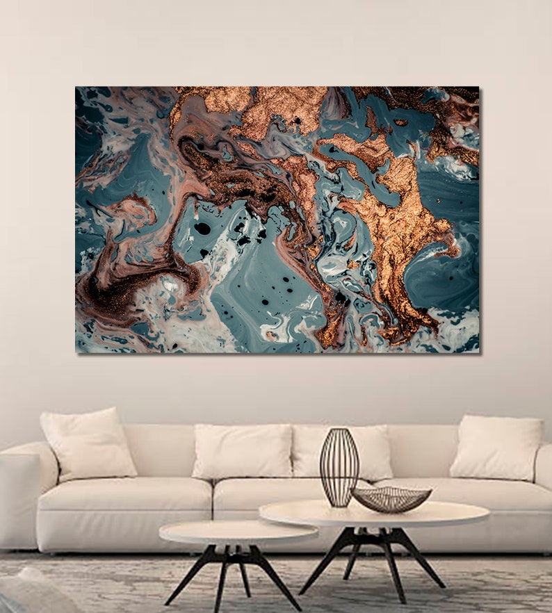Marble Canvas Print Marble Wall Art Abstract Canvas Print Etsy