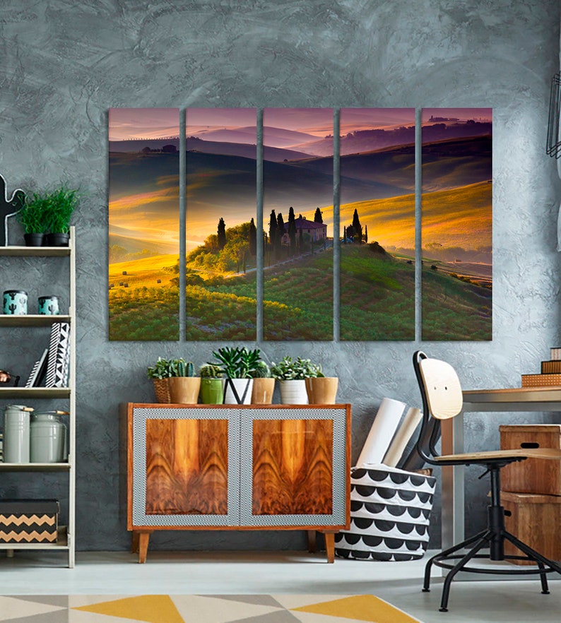 Italy wall art Italy canvas print Tuscany modern art | Etsy