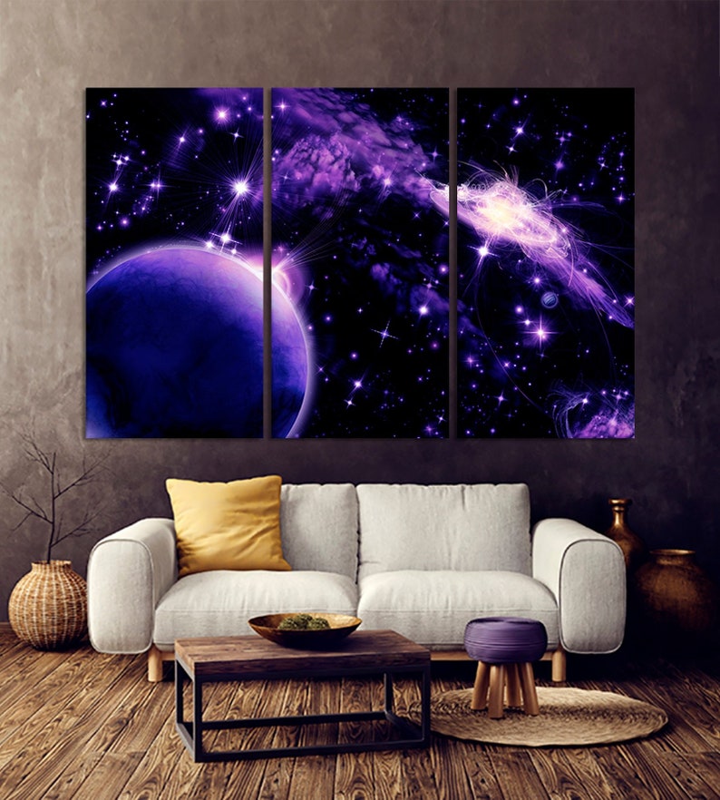Universe canvas print Earth canvas print Universe wall art Etsy