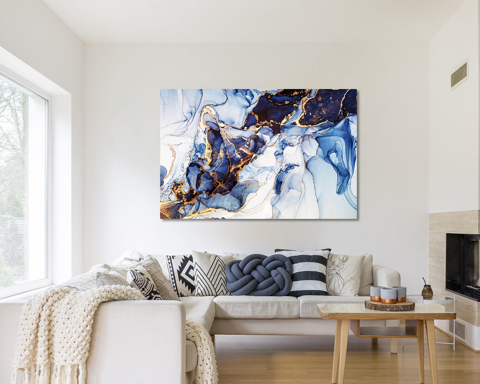 Arte contemporáneo abstracto moderno pintura impresa arte | Etsy