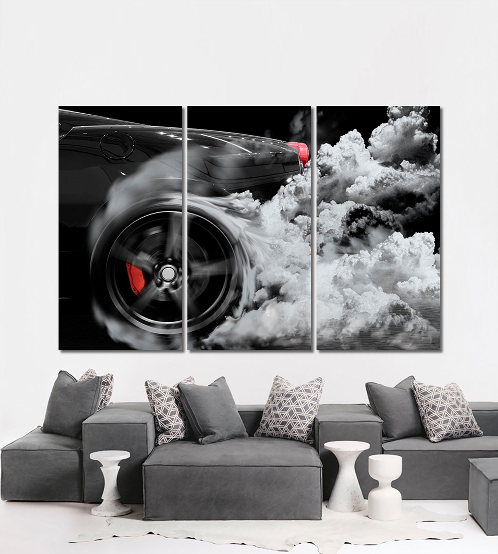 Drift wall art Sport car canvas print Drift car canvas | Etsy