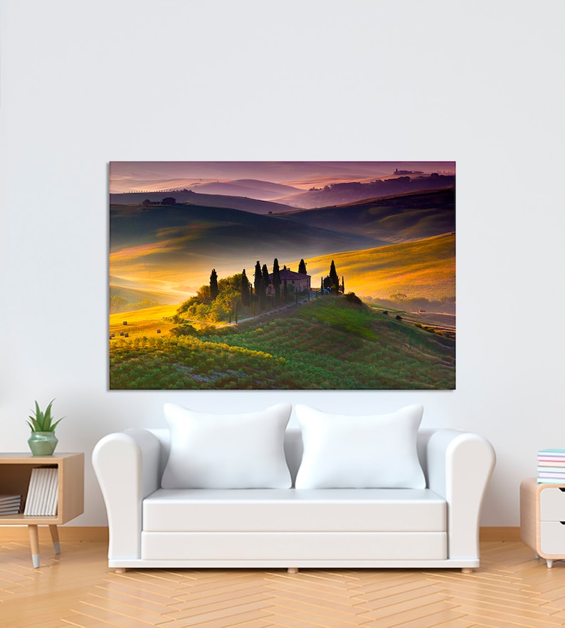 Italy wall art Italy canvas print Tuscany modern art Etsy