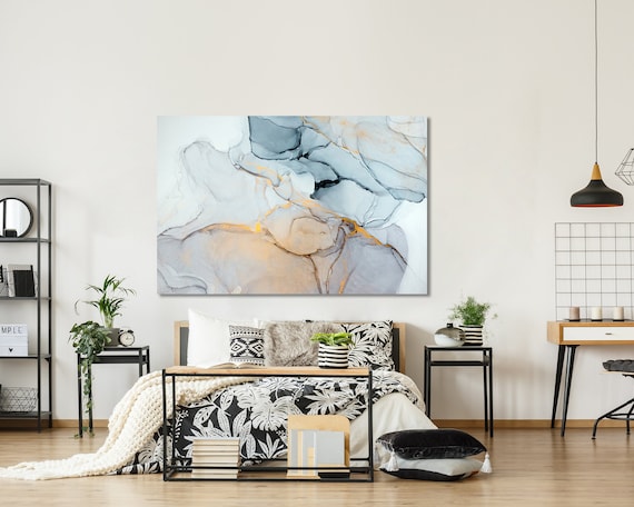 Large Wall Art,Ink Painting Art,Large Abstract Canvas,Marble wall art,Modern Wall Art, Abstract wall decor,Office Wall Decor,Ready to hang