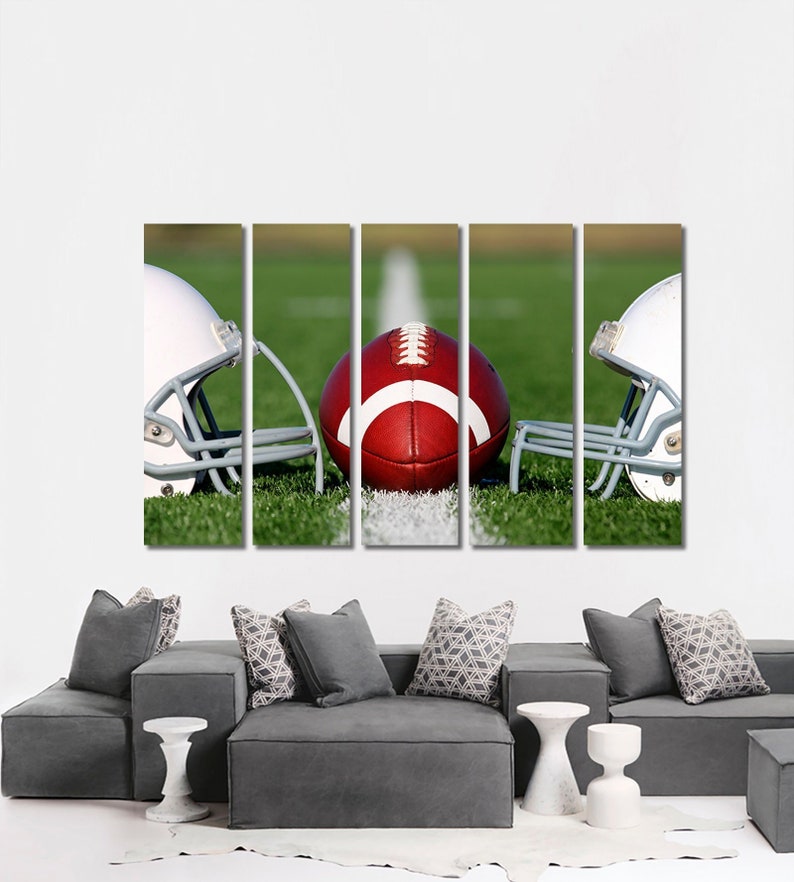 Football wall art Football canvas print Football modern art Etsy
