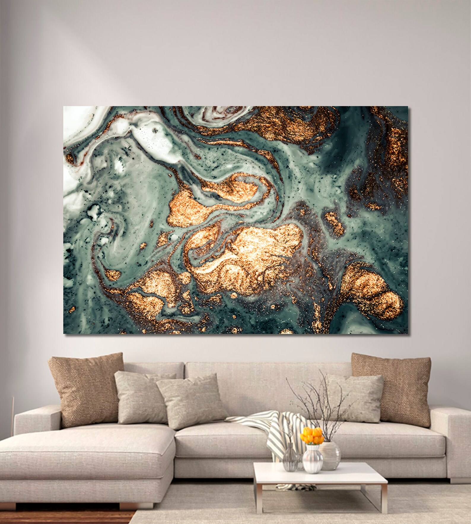 Marble canvas art Marble wall art Abstract wall Etsy