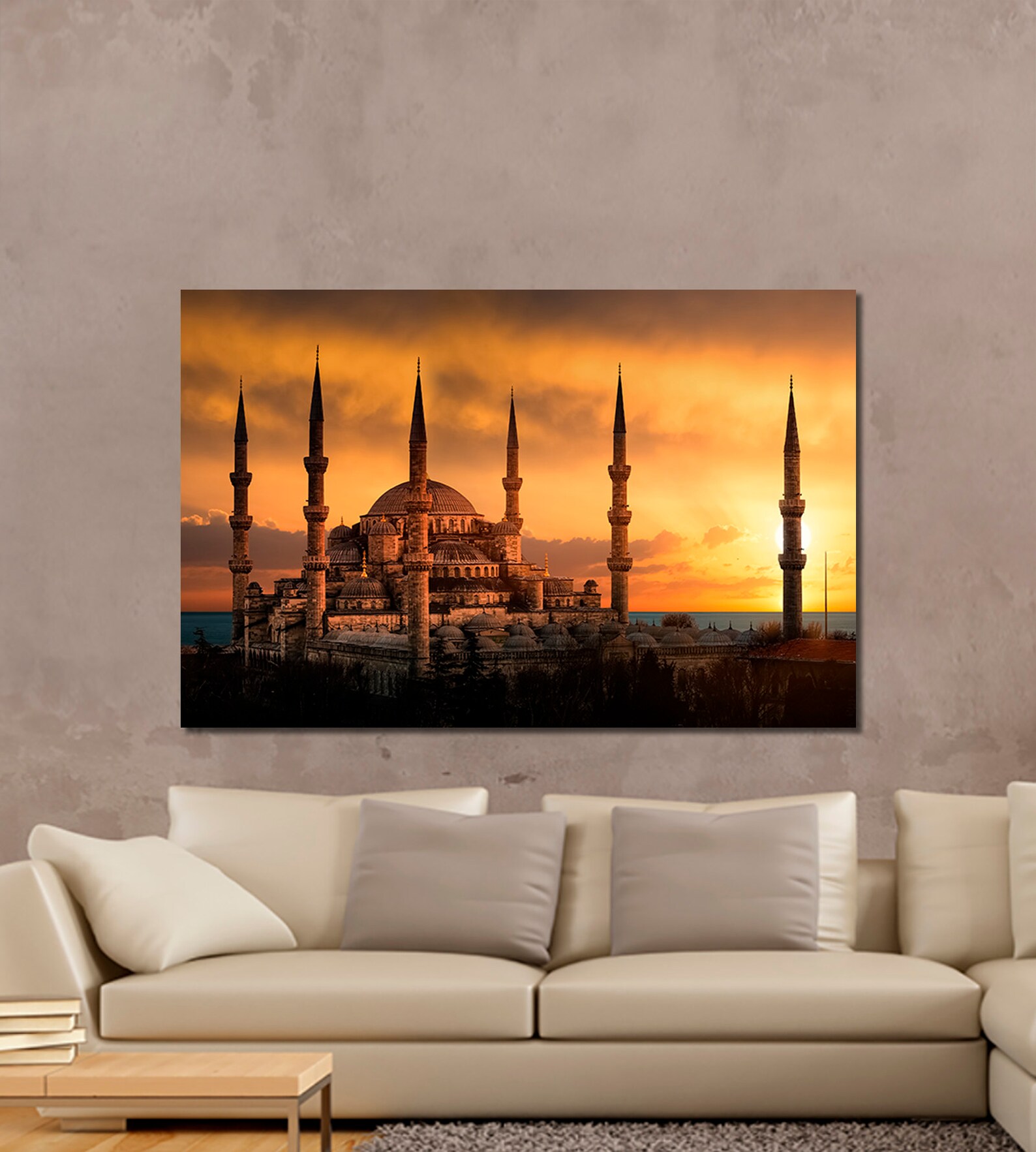 Istanbul Canvas Print Istanbul Wall Art Mosque Canvas Set Etsy