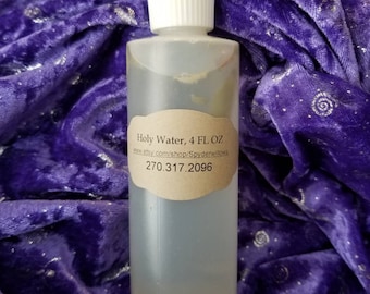 Holy Water, 2-16 oz option plastic bottle blessing protection exorcism curio hex magick witchcraft healing saint cleansing banishing hoodoo